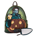 Loungefly Halloween Michael Myers Pumpkin Glow Mini Backpack (with Coin Bag)