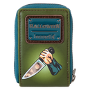 Loungefly Halloween Michael Myers Pumpkin Glow Accordion Zip Around Wallet