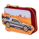 Loungefly Back to the Future 40th Anniversary Delorean Accordion Wallet
