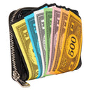 Loungefly Monopoly 90th Money Glitter Zip Around Wallet