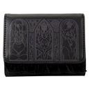 Loungefly Disney Villains Black Faux Leather with Velvet Trim Tri Fold Wallet