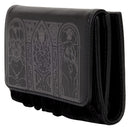 Loungefly Disney Villains Black Faux Leather with Velvet Trim Tri Fold Wallet