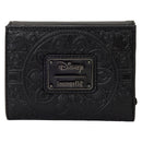 Loungefly Disney Villains Black Faux Leather with Velvet Trim Tri Fold Wallet