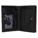 Loungefly Disney Villains Black Faux Leather with Velvet Trim Tri Fold Wallet