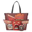Loungefly Beetlejuice Beetlejuice Inferno Room Tote Bag with Coin Bag