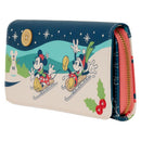 Loungefly Disney Mickey & Minnie Holiday Flap Wallet
