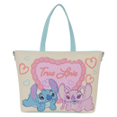 Loungefly Lilo & Stitch Stitch & Angel "True Love" Tote Bag