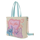 Loungefly Lilo & Stitch Stitch & Angel "True Love" Tote Bag