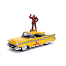 Jada Toys Deadpool (comics) 1957 Chevy Bel Air Taxi 1:24 Hoolywood Ride Diecast Vehicle with Deadpool