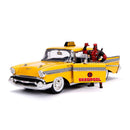 Jada Toys Deadpool (comics) 1957 Chevy Bel Air Taxi 1:24 Hoolywood Ride Diecast Vehicle with Deadpool