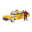 Jada Toys Deadpool (comics) 1957 Chevy Bel Air Taxi 1:24 Hoolywood Ride Diecast Vehicle with Deadpool