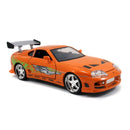 Jada Toys Fast & Furious Brian's Toyota Supra with Brian 1:24 Scale Diecast Model Kit