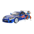 Jada Toys Street Fighter Mazda RX 7 (1993) 1:24 Scale with Chun Li Figure