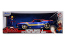 Jada Toys Marvel Comics Captain Marvel 1973 Ford Mustang Mach 1 1:24 Scale Hollywood Ride