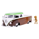 Jada Toys Marvel Comics 1963 Volkswagen Bus with Groot 1:24 Scale Hollywood Ride