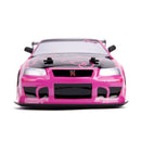 Jada Toys Hello Kitty 2002 Nissan Skyline GT R (BNR34) 1:10 Scale Remote Control Car