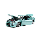 Jada Toys Fast & Furious 2002 Nissan Skyline GT R (R34) 1:24 Scale