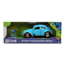 Jada Toys Lilo & Stitch VW Beetle (Blue) 1:32 Scale with Stitch MetalFig