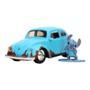Jada Toys Lilo & Stitch VW Beetle (Blue) 1:32 Scale with Stitch MetalFig