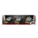 Jada Toys Back to the Future DeLorean 1:32 Scale 3 Pack