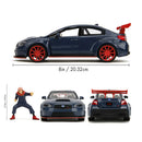 Jada Toys Jujutsu Kaisen 1:24 2016 Subaru WRX STI Diecast Vehicle with Yuji Itadori 2.75" Figure
