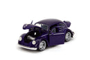 Jada Toys Wednesday (TV) VW Beetle (with Wednesday) 1:24 Scale Diecast Vehicle