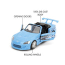 Jada Toys Fast & Furious 2001 Honda S2000 1:32 Scale Diecast Vehicle (Blue Remix)