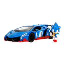 Jada Toys Sonic the Hedgehog  Lamborghini Veneno 1:24 Scale Diecast Vehicle with Sonic Figure
