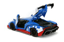 Jada Toys Sonic the Hedgehog  Lamborghini Veneno 1:24 Scale Diecast Vehicle with Sonic Figure