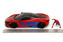 Jada Toys Hollywood Rides Spider Man with McLaren 720S 1:24 Scale Diecast Vehicle Set