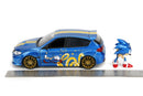 Jada Toys Sonic the Hedgehog Subaru STI with Sonic Figure 1:24 Scale Diecast Vehicle