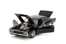 Jada Toys Fast & Furious 1970 Dodge Charger w/Dom Toretto 1:24 Diecast Set