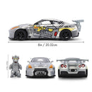 Jada Toys Godzilla 2009 Nissan GT R R35 Ben Sopra 1:24 Scale Diecast Vehicle (with Figure)
