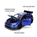 Jada Toys JDM Tuners 2016 Subaru WRX STi (Candy Blue) 1:24 Scale Diecast Vehicle