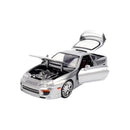 Jada Toys JDM Tuners 1995 Toyota Supra (Silver) 1:24 Scale Diecast Vehicle