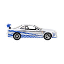 Jada Toys Fast & Furious 2002 Nissan Skyline GTR R34 Silver 1:32 Scale Hollywood Ride