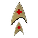 Quantum Mechanix Star Trek: Discovery Enterprise Medical Badge & Pin Set