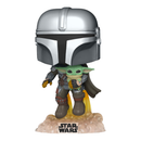 Funko Pop Star Wars: The Mandalorian Mandalorian with the Child Jetpack Flying Pop! Vinyl