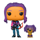 Funko Pop Marvel Comics Kate Bishop & Lucky the Pizza Dog Black Light US Exclusive Pop! Vinyl [RS]
