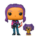 Funko Pop Marvel Comics Kate Bishop & Lucky the Pizza Dog Black Light US Exclusive Pop! Vinyl [RS]