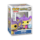 Funko Pop Pokemon Aipom Flocked Pop! Vinyl [RS]