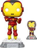 Funko Pop Marvel Comics Iron Man Avengers 60th US Exclusive Pop! Vinyl with Pin [RS]