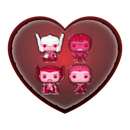 Funko Pop Marvel Valentines Day US Exclusive Pocket Pop! 4 Pack [RS]
