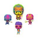 Funko Pop Black Panther 2: Wakanda Forever Blacklight UK Exclusive Pop! Vinyl 4 Pack [RS]