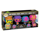 Funko Pop Black Panther 2: Wakanda Forever Blacklight UK Exclusive Pop! Vinyl 4 Pack [RS]