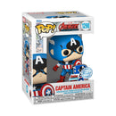 Funko Pop Marvel Comics Captain America 60th Anniversary (with Pin) US Exclusive Pop! Vinyl [RS]