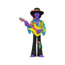 Funko Pop Jimi Hendrix Jimi Hendrix Blacklight 5" Vinyl Gold