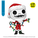 Funko Pop The Nightmare Before Christmas 30th Anniversary Santa Jack US Exclusive Glow Pop! Vinyl [RS]