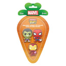 Funko Pop Marvel Comics Spider Man, Iron Man & Hulk Carrot Pocket Pop! 3 Pack