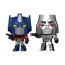 Funko Pop Transformers: G1 Optimus Prime & Megatron US Exclusive Metallic Pop! Vinyl 2  Pack [RS]